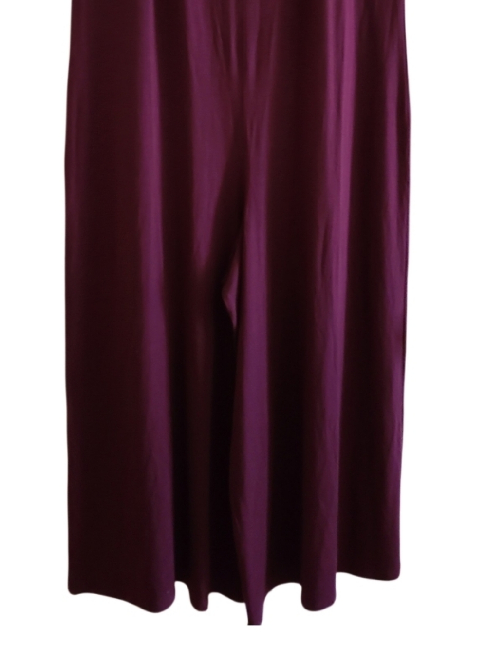 Athleta V Neck Night Time Bliss Sleep Romper Deep Burgundy Wide-Leg Jumpsuit - Picture 6 of 16